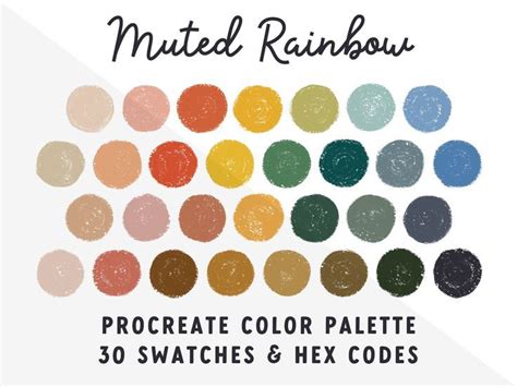 Muted Rainbow Color Palette