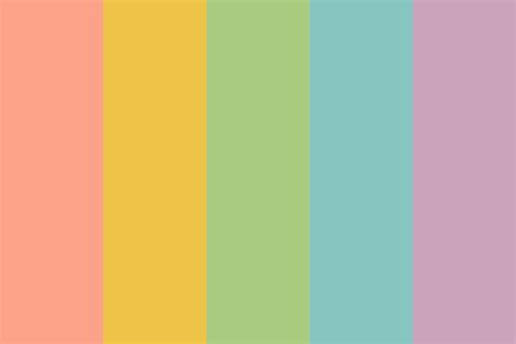 Muted Rainbow Color Palettes