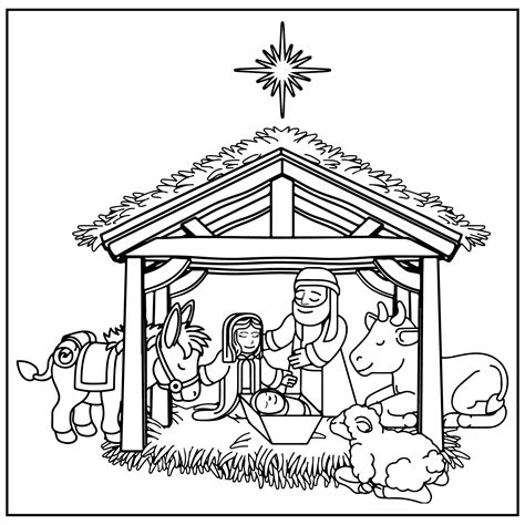 Nativity Coloring Pages