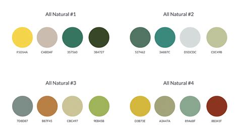 Natural Color Palette Inspiration Ideas