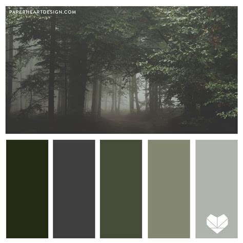 Nature-Inspired Green and Gray Color Palette