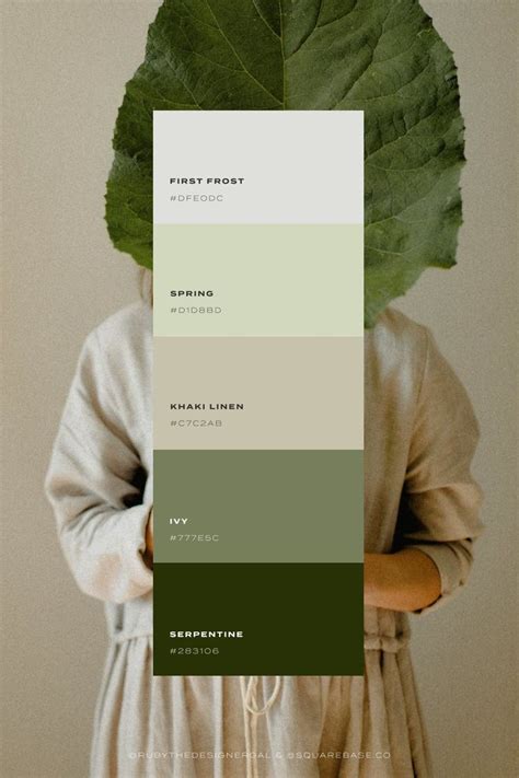 Nature-inspired green and brown color palette for home decor