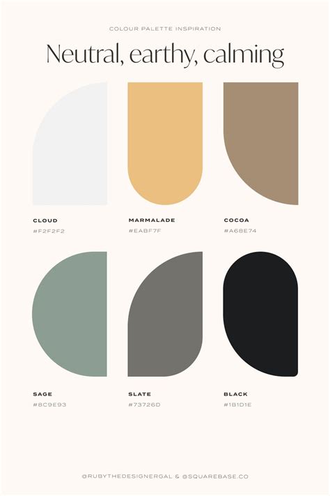 Nature-inspired neutral color palette