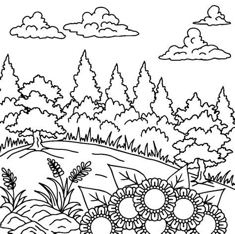 Nature Printable Pictures to Color