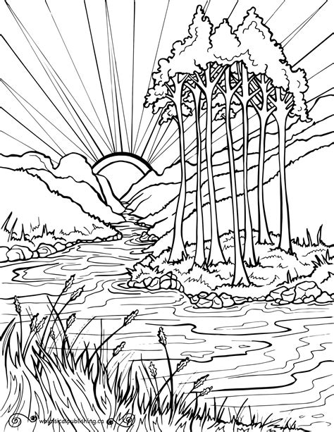 Nature-themed coloring pages