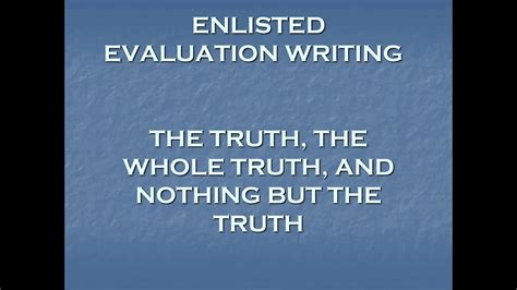 Navy Evaluation Writing Tips