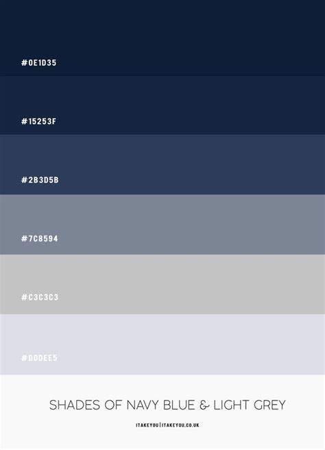 Navy, Gray, and White Color Combination