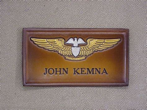 Navy Name Tag with Pin