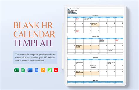 NCAT HR Calendar Template