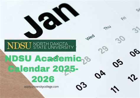 NDSU Academic Calendar Degree Works