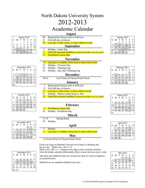 NDSU Academic Calendar FAQs