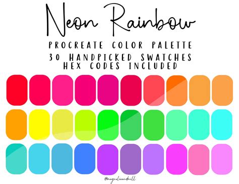 Neon Rainbow Color Palette Inspiration 3