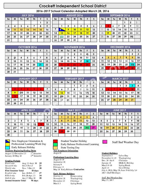 Neshaminy School District Calendar Image 1