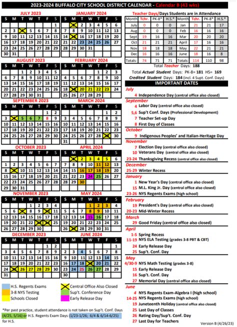 New York Schools Calendar Image 1