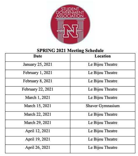 Nicholls Academic Calendar Overview