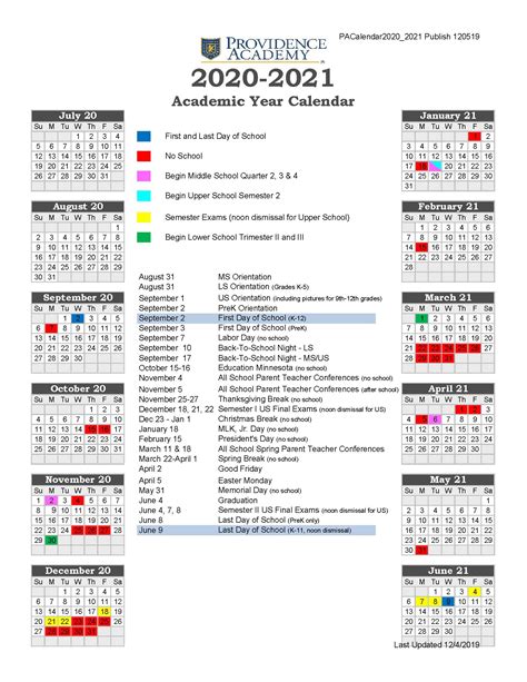 NMU Academic Calendar Overview