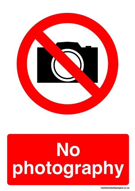 No Photography Sign