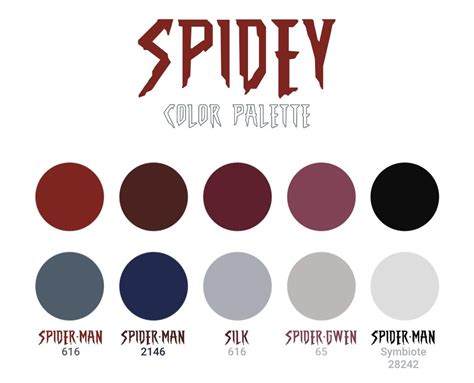 Noir Spiderman Color Palette