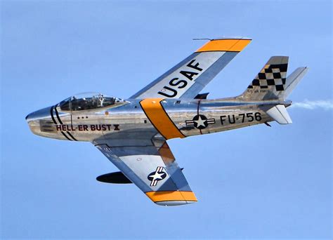 The North American F-86 Sabre fighter jet