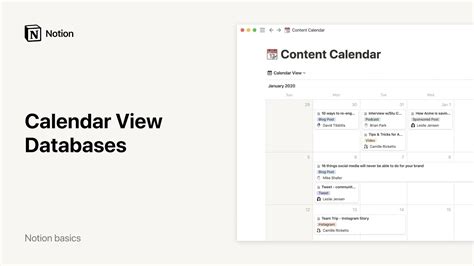 Notion Calendar View Solutions