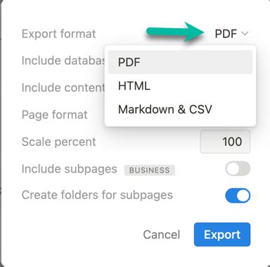 Challenges of Notion Export