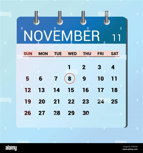 November 8th calendar events