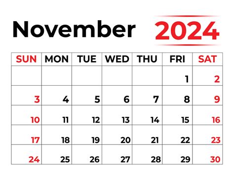 November calendar