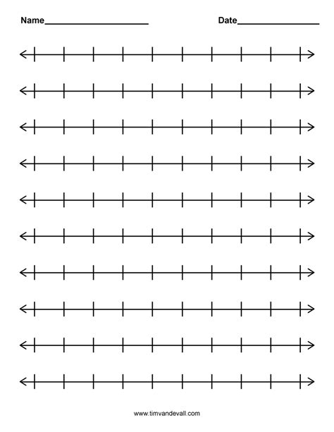 Number Line Templates