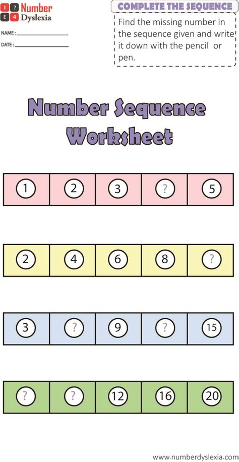 Number Sequences Templates