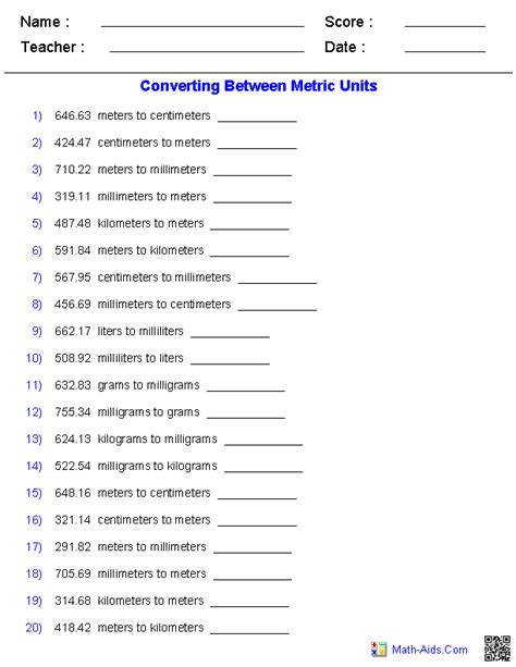 Numerical Value Conversion Quizzes