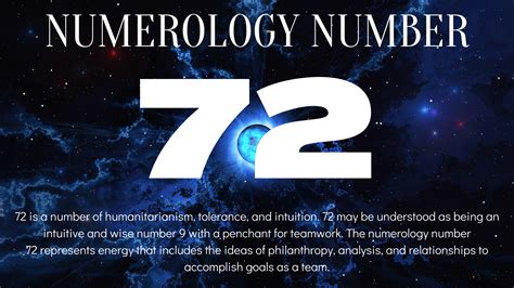 Numerology of 72