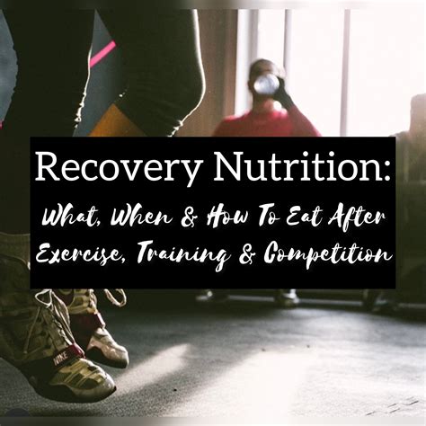 Nutrition and recovery