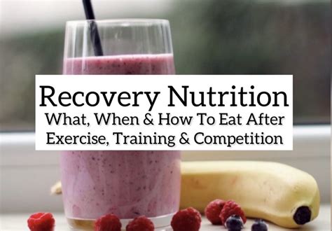 Nutrition and recovery