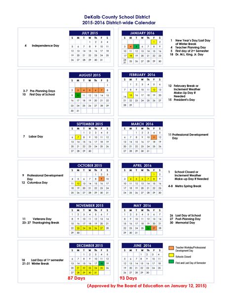 NYCASP Calendar Setup