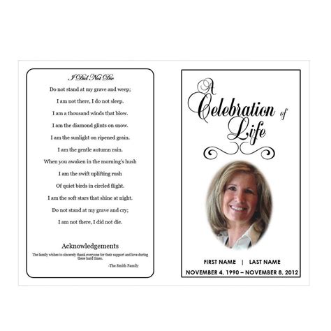 Obituary 1: A Celebration of Life