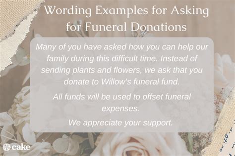 Charitable donation obituary