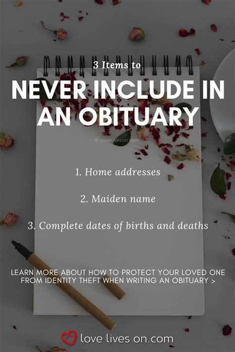 Key elements to include in an obituary