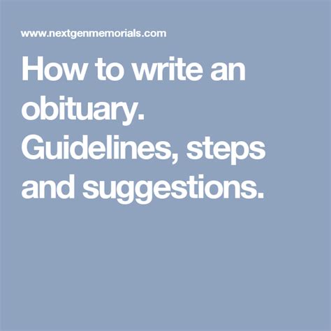 Obituary Guidelines Image