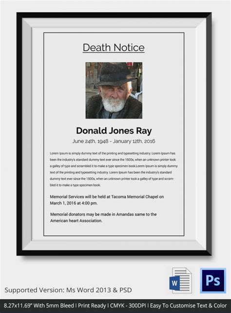 Example of an Obituary Notice