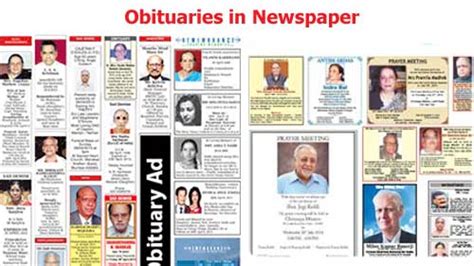 Obituary tips for newspaper