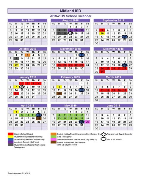 OCPS Calendar Printable