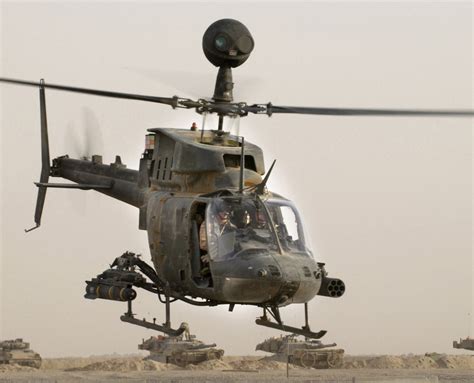 OH-58 Helicopter in flight