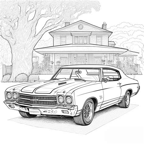 Old car coloring page