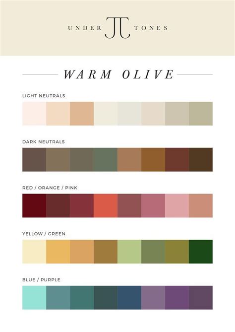 Olive Skin Tone Color Palette