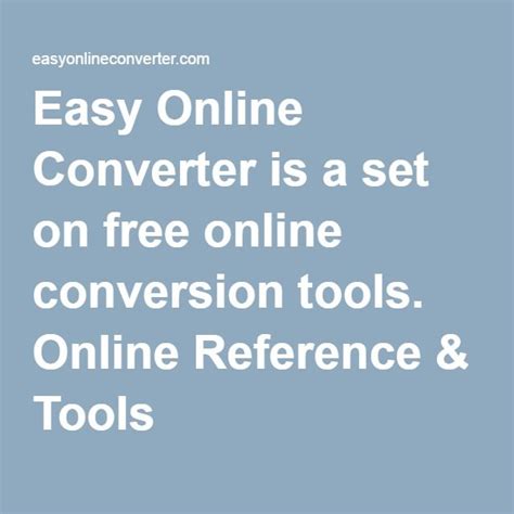 Online Conversion Tool Example