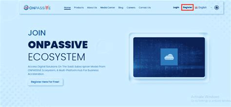 Onpassive Ecosystem Login Page