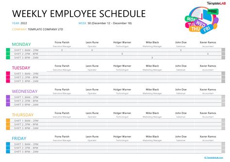 Example of an Ops Calendar