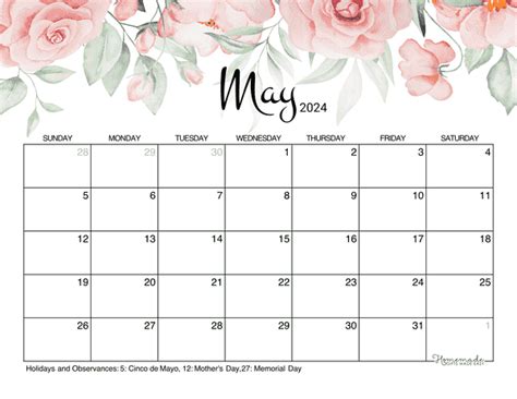 Optimizing May Calendar