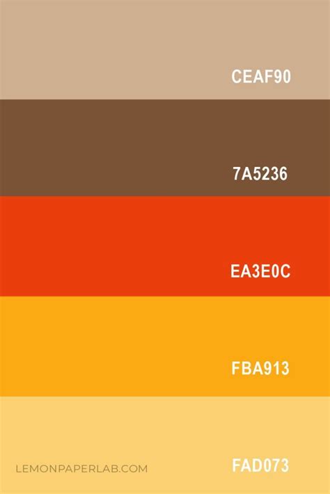 Vibrant Orange and Brown Color Palette Ideas