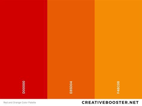 Vibrant Orange And Red Color Palette Inspiration